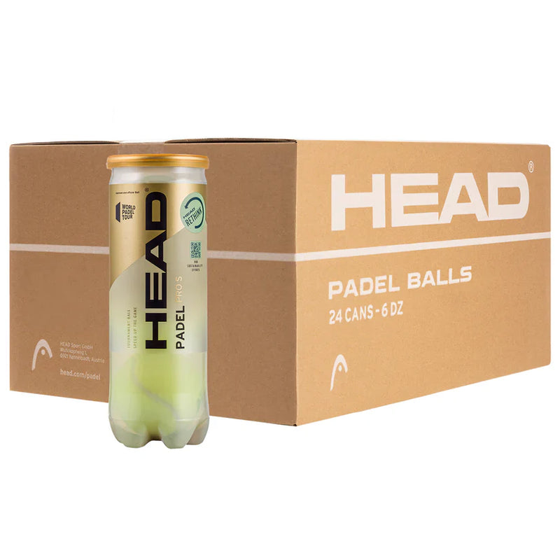 HEAD PADEL PRO S BALLS - BOX OF 24 CANS