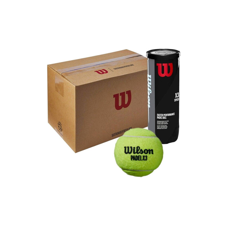 BOX OF 24 CANS WILSON PADEL X3 SPEED BALL