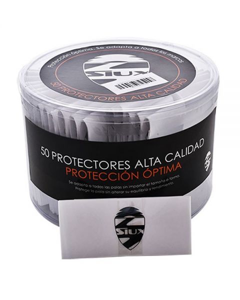 TAMBOR 50 PROTECTORES SIUX TRANSPARENTE-BLANCO - The King Of Padel