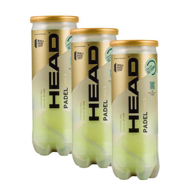 HEAD PRO S BALL PACK - 3 CANS OF 3 BALLS