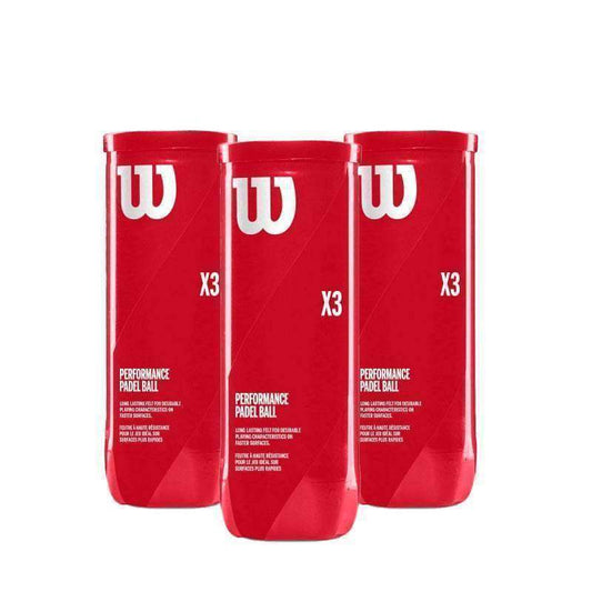 PACK PELOTAS WILSON - 3 BOTES DE 3 BOLAS